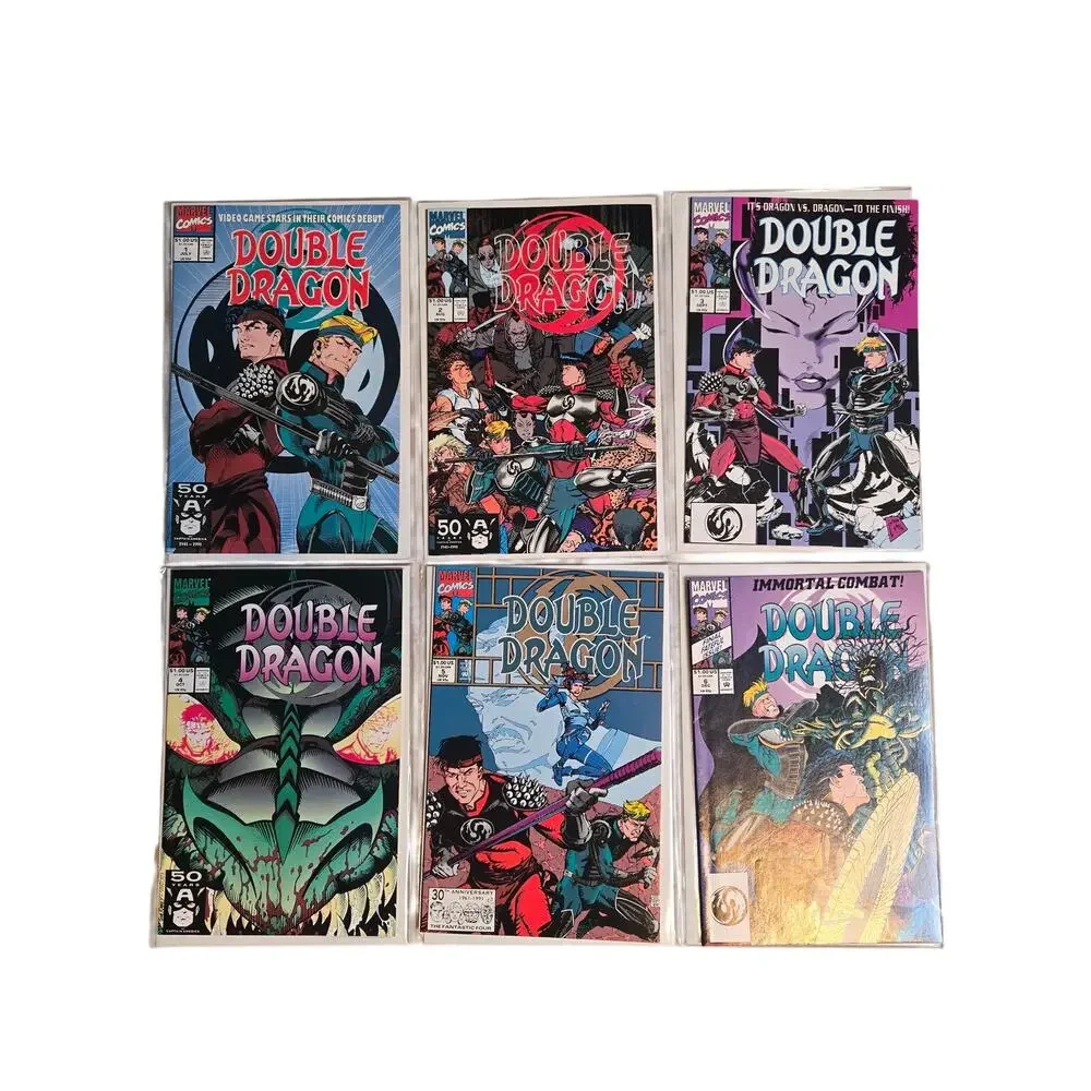 Double Dragon #1-6 Complete Set Marvel Comics 1991 Video Game Comic Series